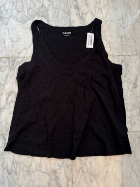 Old Navy Black Scoop Neck Tank Top